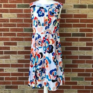 ☀️ Anthropologie Plenty by Tracy Reese Rose Print Ruched Sleeveless Dress